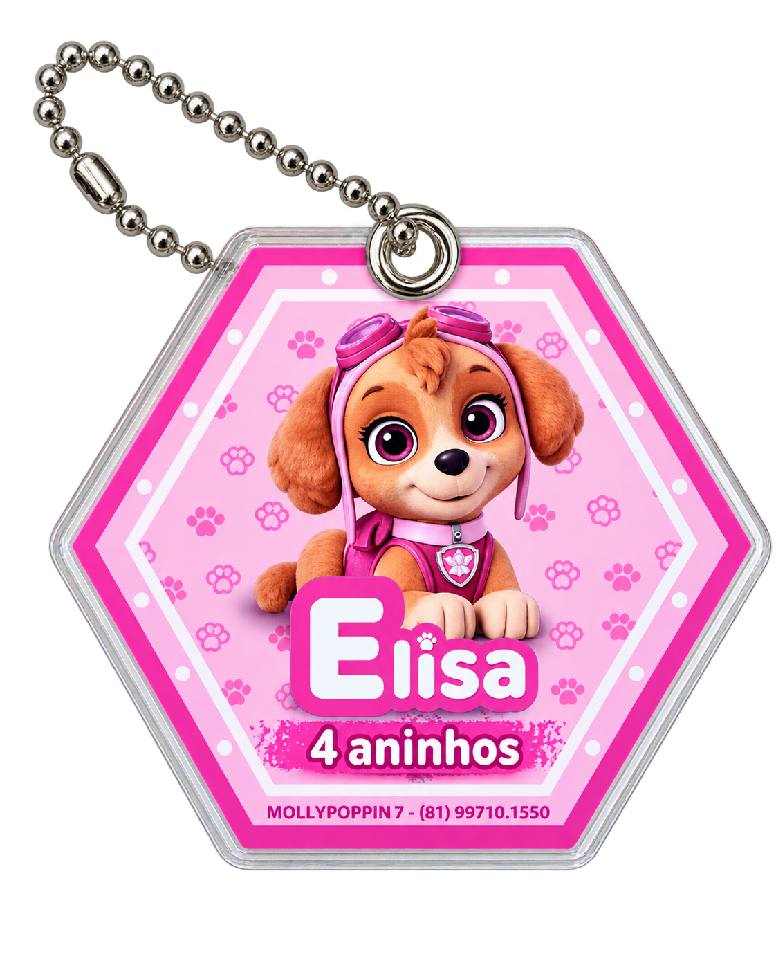 Tag personalizada Elisa 4 aninhos